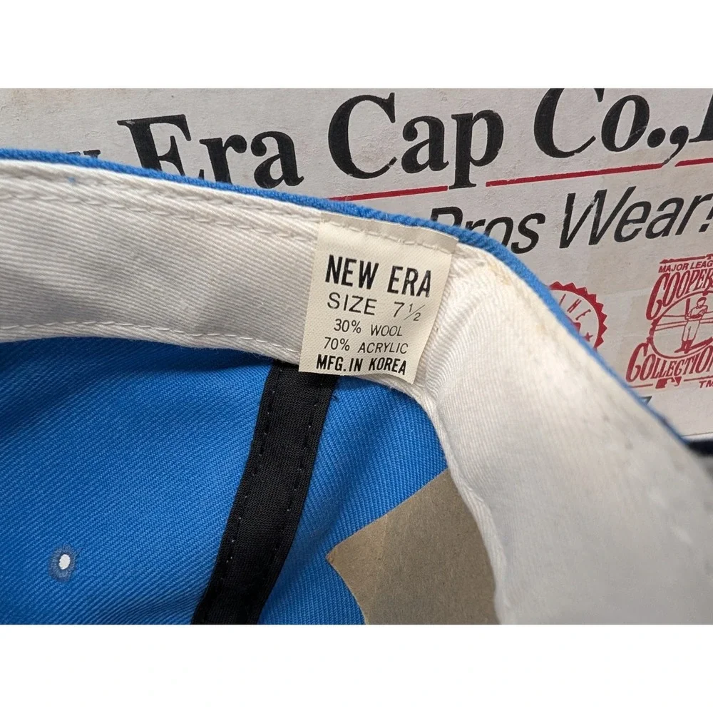VINTAGE UNC Tar Heels Hat Cap Fitted Mens 7 1/2 NCAA Basketball 5950 New Era 90s